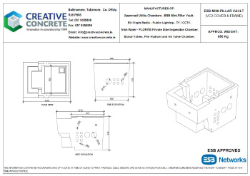 Creative Concrete ESB Mini Pillar Vault VC2 Cover and Frame
