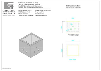 Creative Concrete ESB Contracts Box VC2 Cover and Frame